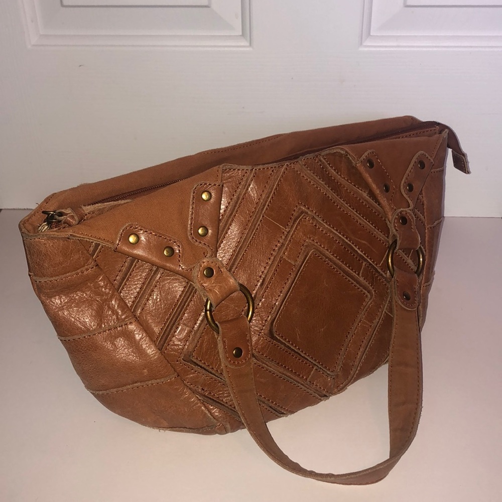 The Sak |  Brown Boho Leather Shoulder Bag